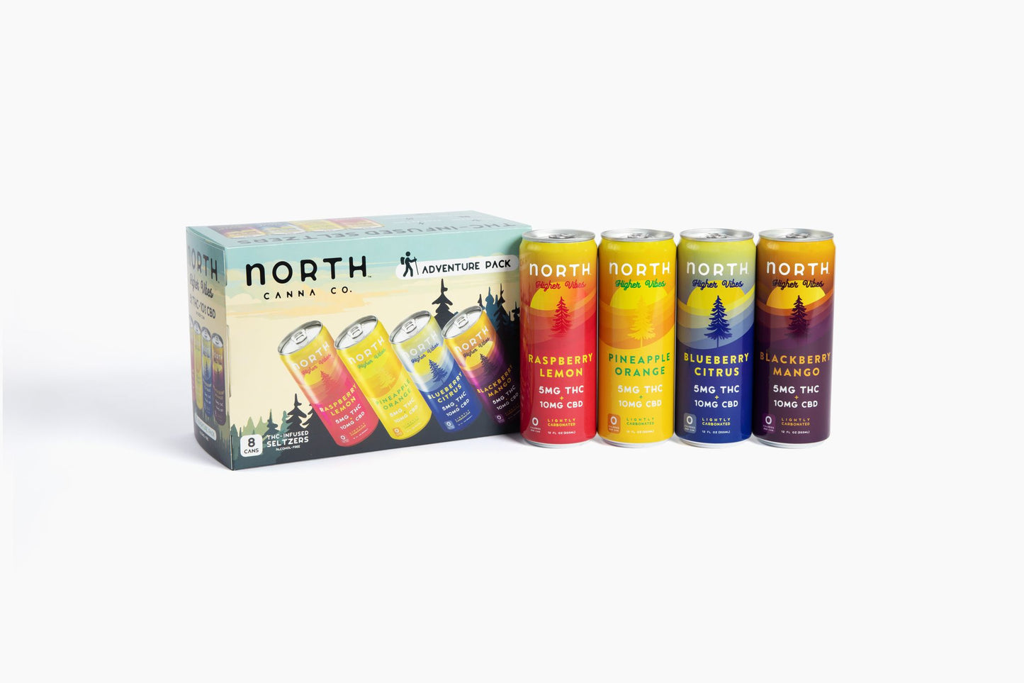 North Canna Adventure 8-Pack Zero sugar, zero calories
