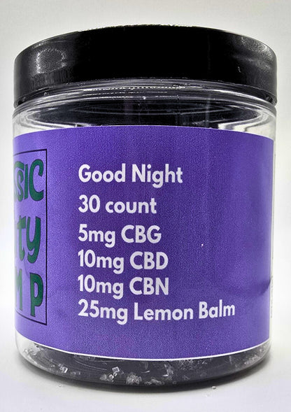 Good Night Gummy - 10mgCBD, 5mgCBG, 10mgCBN, 25mg Lemon Balm