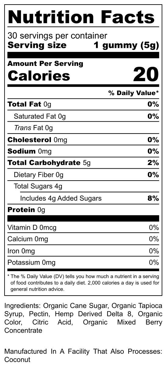 Delta-8 Gummies - 300mg Per Gummy