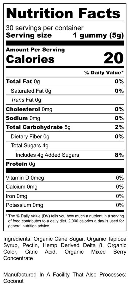 Delta-8 Gummies - 300mg Per Gummy