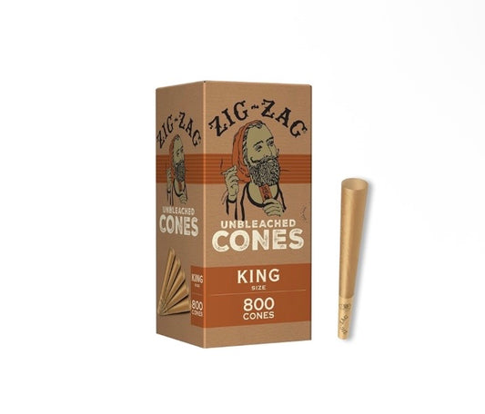 Zig-Zag Unbleached Cones - 800CT